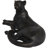 Black Polyresin Leopard Laying Decorative Sculpture