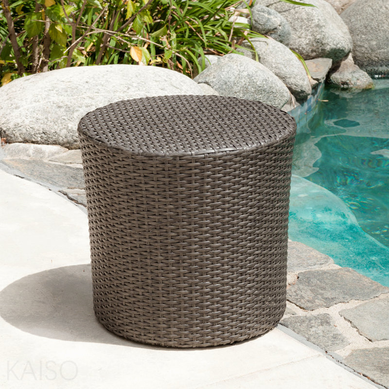 Table d'appoint Barrel, Gris