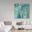«Blue and Gold Birch», reproduction de peinture acrylique sur toile tendue-33406953