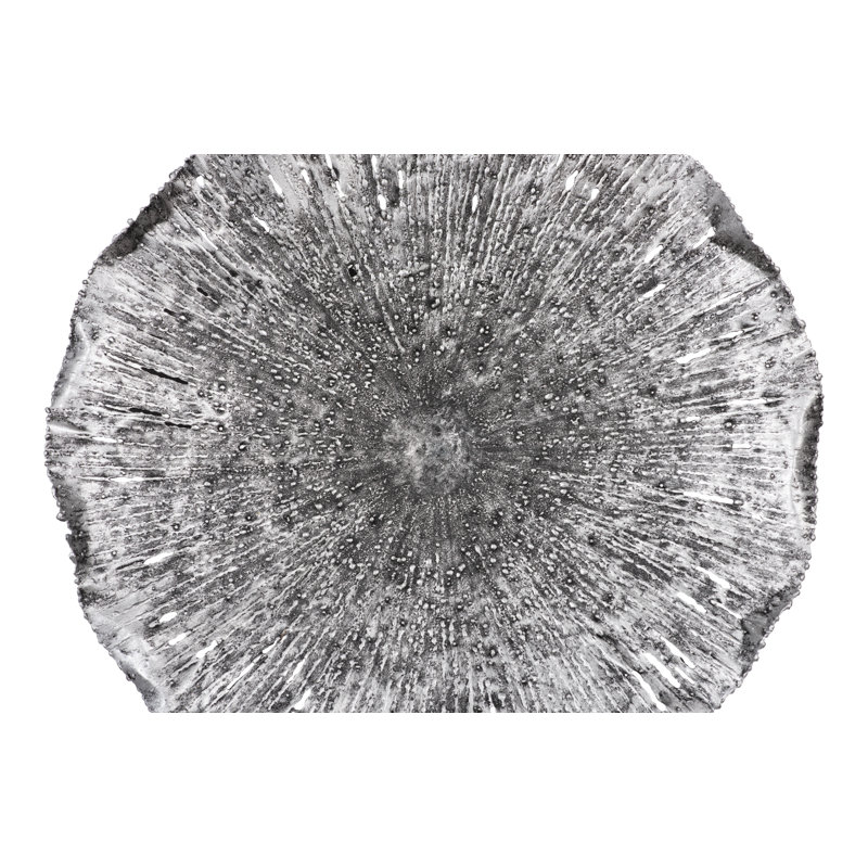 Lotus Wall Décor, Antique Silver, 16" H x 16" W x 3" D