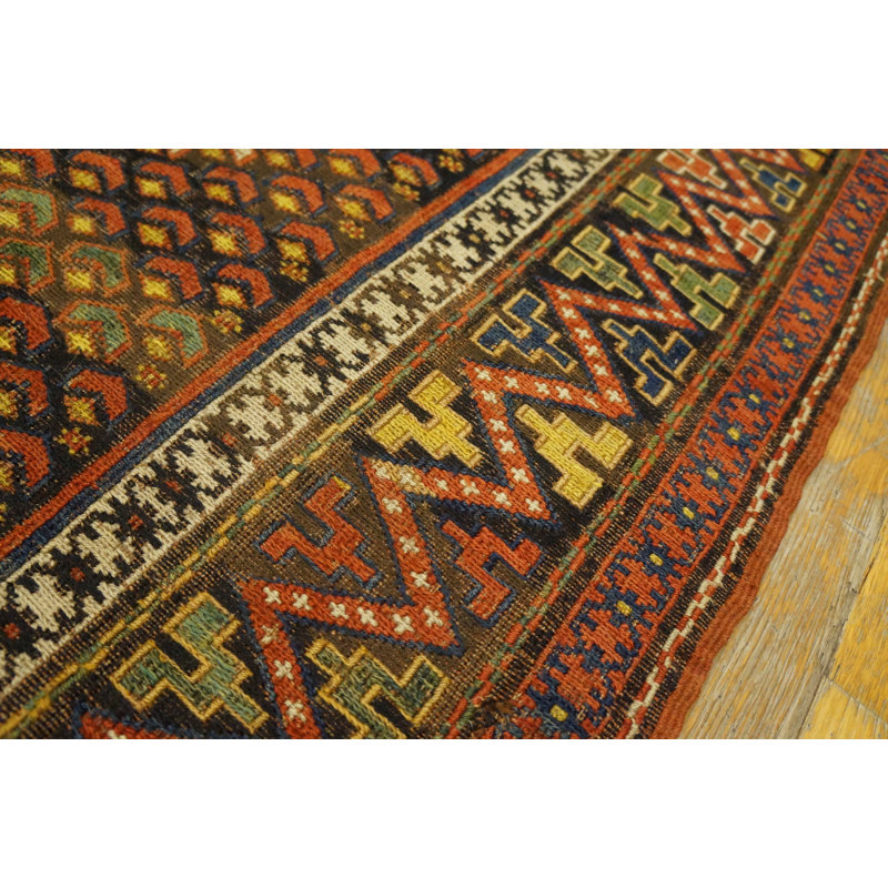 Tapis de couloir antique en laine
