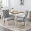 Solid Wood Flax Upholstered Linen Dining Chair-114326256