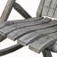 Fauteuil à bascule robuste en rondins de sapin, au design ergonomique, idéal pour la détente sur la terrasse et à l'extérieur, gris pâle
