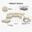 5 Seater Corduroy Corner Sofa -175015332