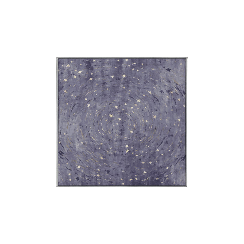Tapis gris lavable à la machine, Carré 5 pi
