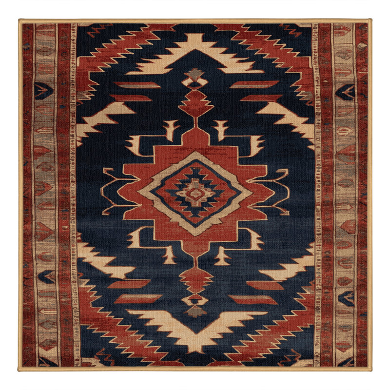 Tapis brun lavable à la machine, Carré 4 pi
