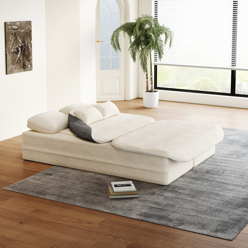 Versatile 2-In-1 Foldable Sofa With Multi-Functional Blanket, Convertible Sleeper For Living Room, Bedroom, Lounge, And Studio