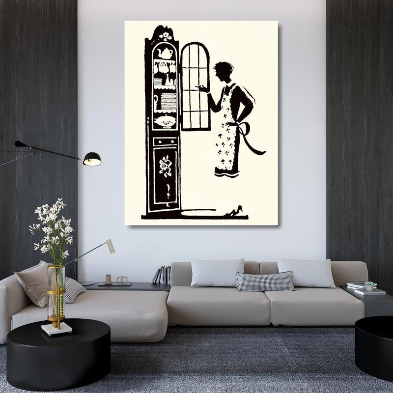 Art sur toile tendue par Red Barrel Studio® Parrish par Maxfield Gallery, At the Vitrine, H 47 po x l 36 po