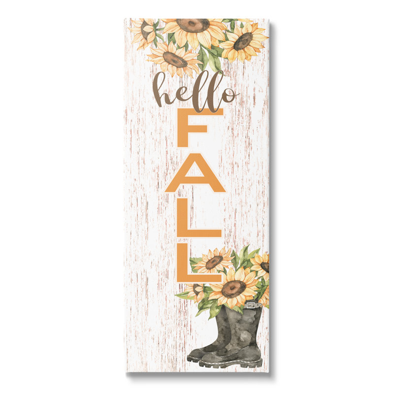 Hello Hello Fall, Toile tendue, H 30 po x l 13 po x P 1,5 po