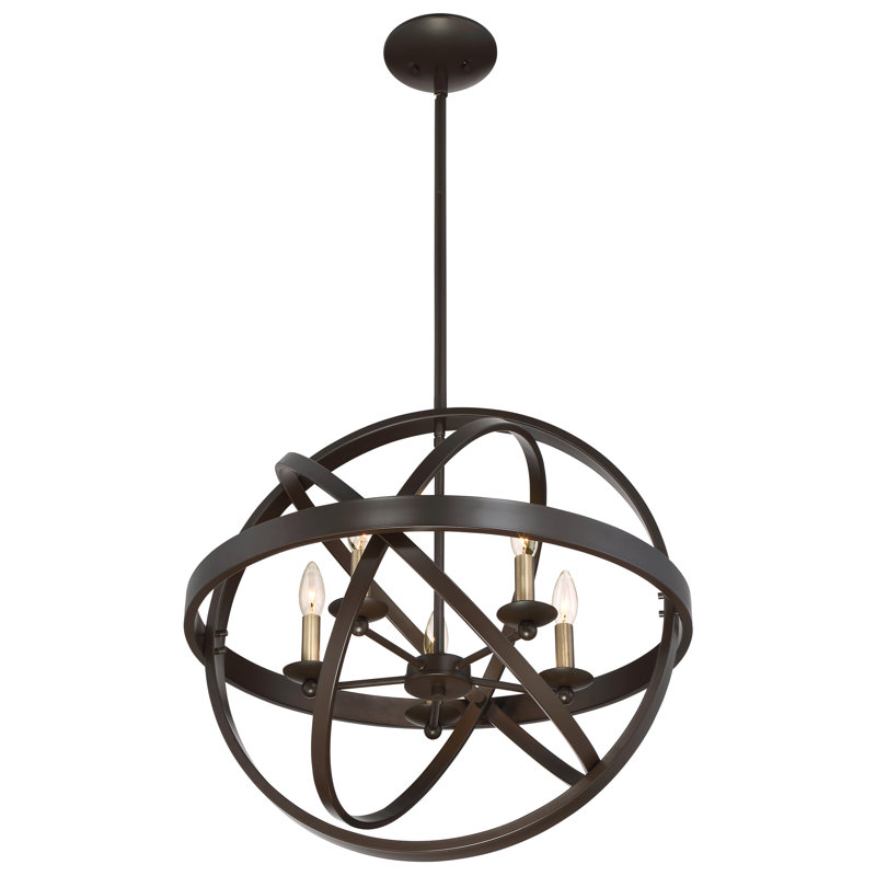 Anscombe 5 - Light Dimmable Globe Chandelier