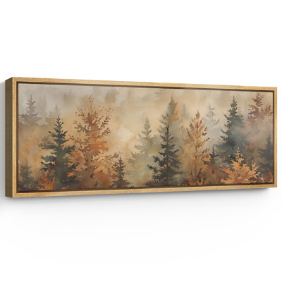 Art de forêt de pin, images murales d'automne, impression numérique sur toile giclée sur toile
