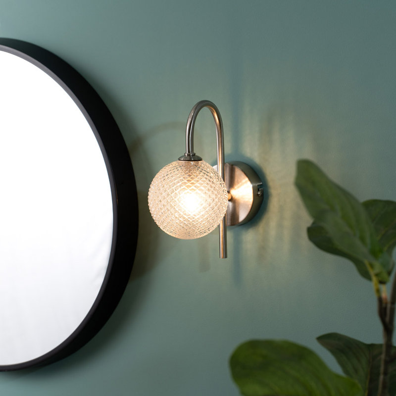 Abbegale Glass Armed Sconce, Yes