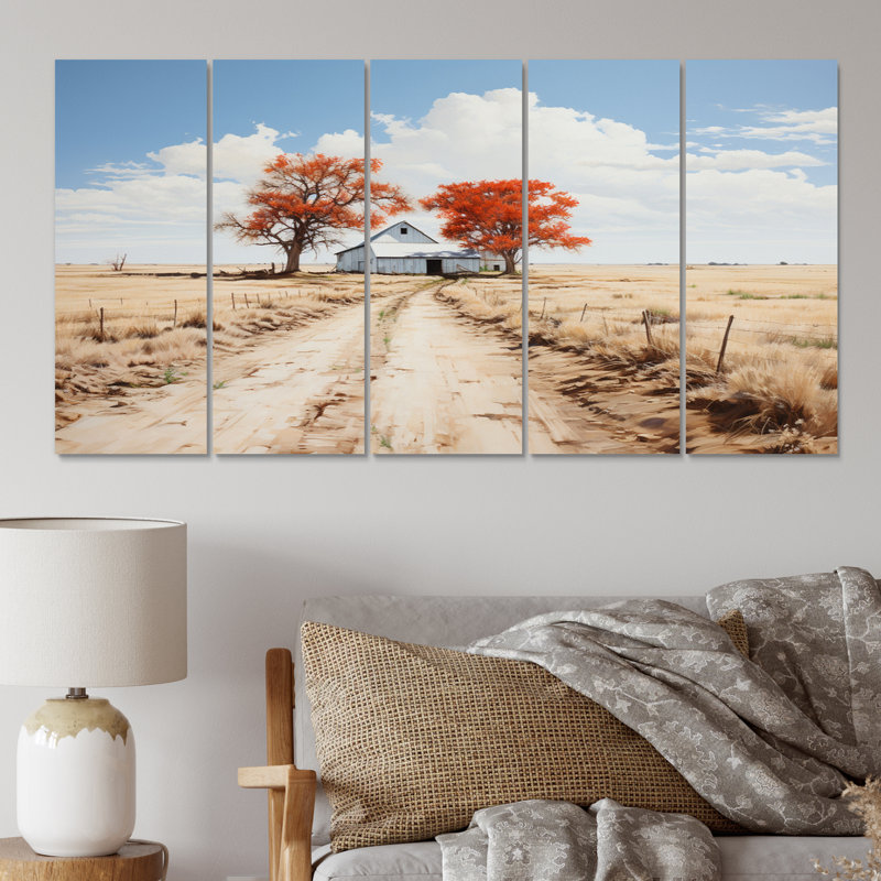 Farmhouse Minimalisme Path I - Ensemble de décoration murale ferme en métal