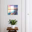 Key box, Opens to the left, 30x30x5, White, Sunset over the water houses, 