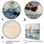 Bateau à voile orange orange Horizon III - bateau, art mural-461458433-461458435