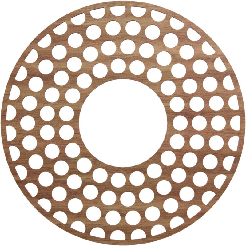 Médaillon de plafond 20 po x 7 1/4 po x P 3/8 po Fink, Noyer, H 22 po x l 22 po x P 0,38 po