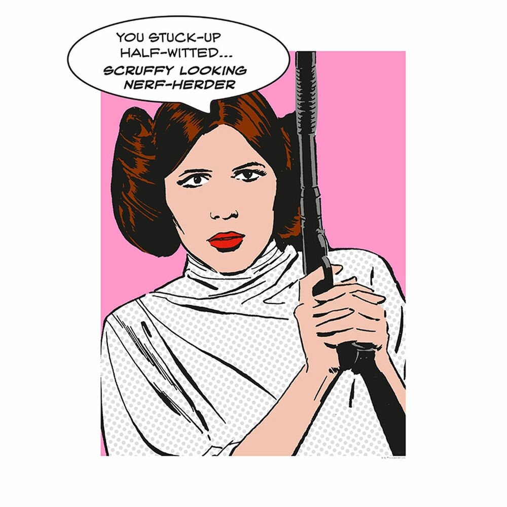 Poster Star Wars Comic Zitat Leia