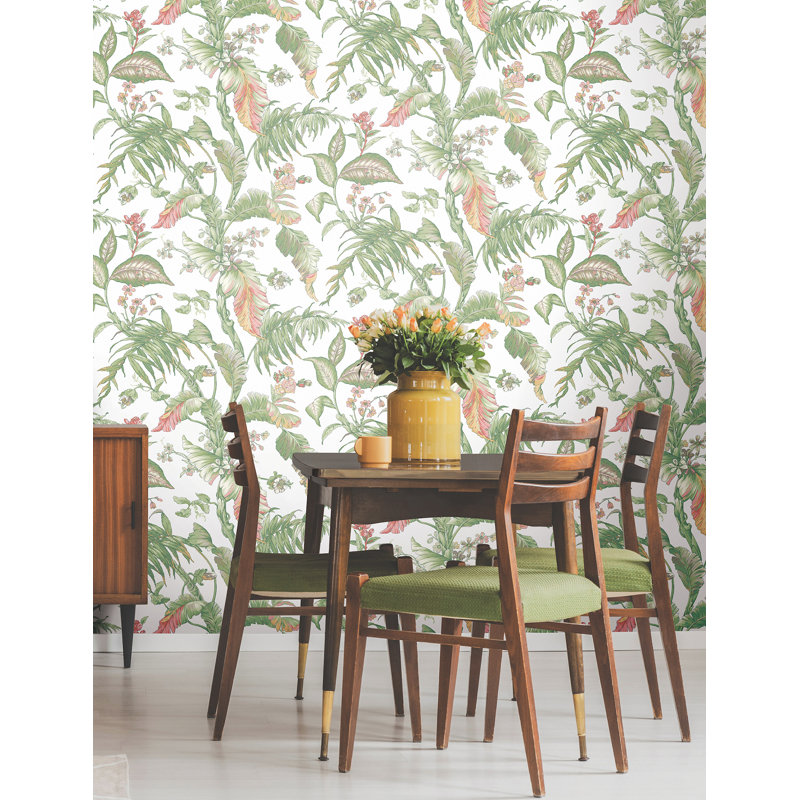 Papier peint adhésif Fiji Garden, Blanc multi