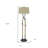 55" Black Traditional Shaped Floor Lamp With Tan Rectangular Shade