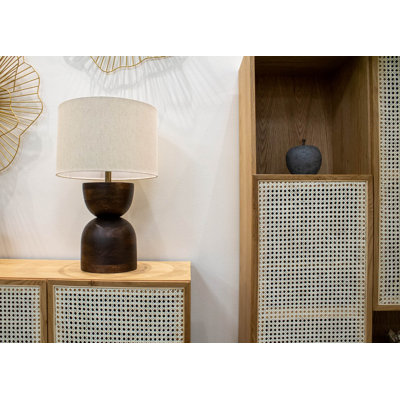 Lampe de table en bois massif Millerville