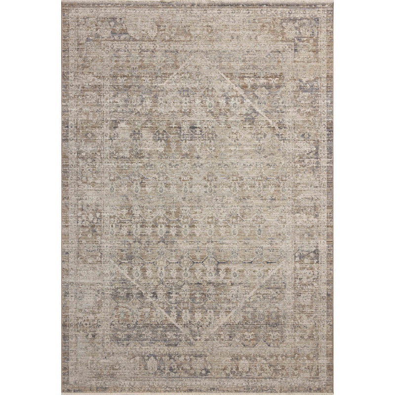 Tapis ardoise / naturel Chris Loves Julia x Loloi Ida, Rectangle 9 pi 3 po x 13 pi 1 po