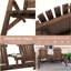 Causeuse en bois 2 places avec table Adirondack - Banc de patio élégant pour terrasse et rassemblements-838036452