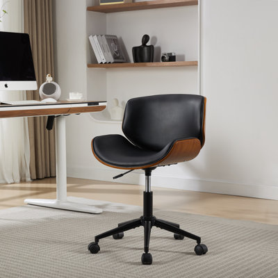 Serenada Faux Leather Mid-Century Office Chair