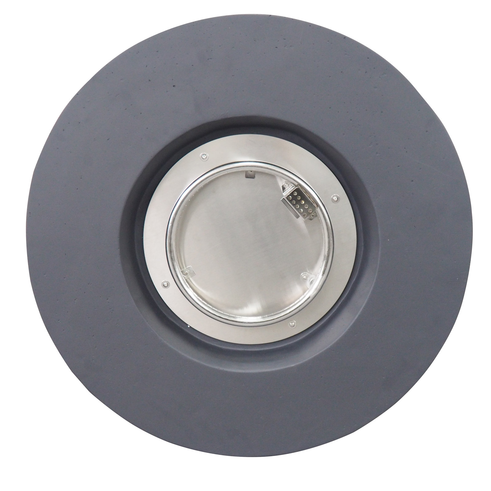 Caelan Round Fire Pit Table, Dark Gray