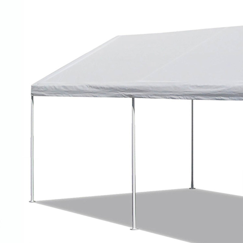 10 Ft. W x 20 Ft. D Steel Pop-Up Canopy, White