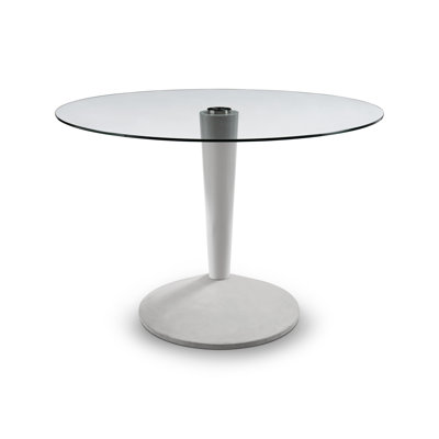 Stutler Round Glass Top Dining Table