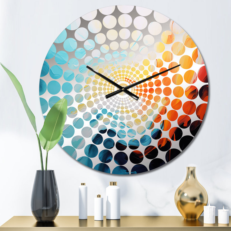 Michaux - Horloge murale peinture abstraite, Petit