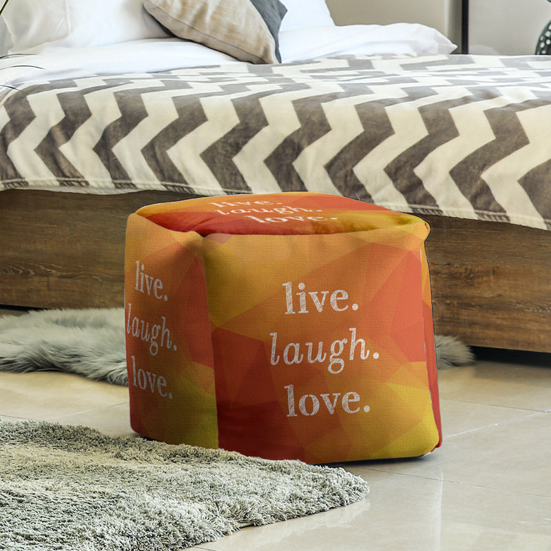 Upholstered Ottoman, Amber