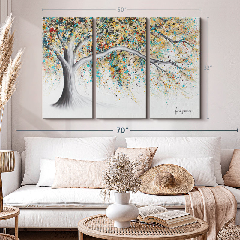 «Western Breeze Tree» sur toile, H 32 po x l 50 po x P 1,25 po