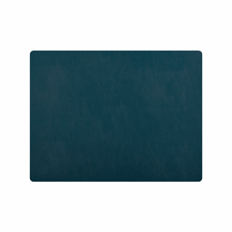 Mattola Placemat, Rectangle, Silk Gray, 16.5" X 12.5", Set Of 6, Teal