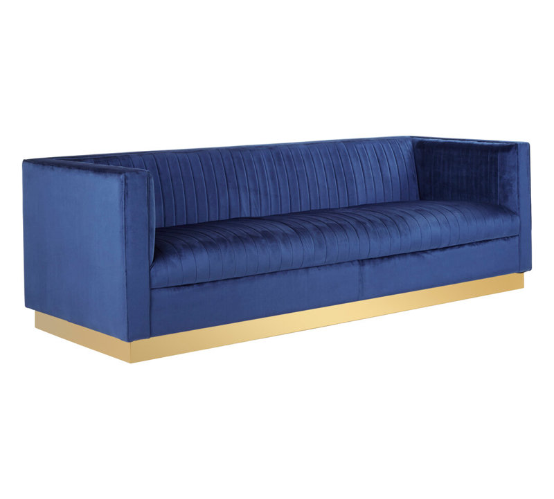 Velvet Sofa, Blue