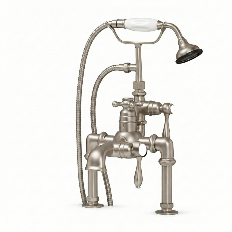 Robinet de baignoire thermostatique à fixation sur plateau, Matte Nickel
