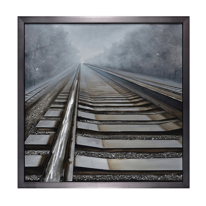 Shining Way Mixed Media Framed Canvas Painting