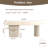 Cream Wood Sintered Stone Writing Desk-66699879