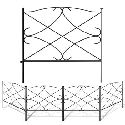 5 panneaux de clôture et de bordures de jardin décoratifs pour chiens 32 po (H) x 10 pi (L)