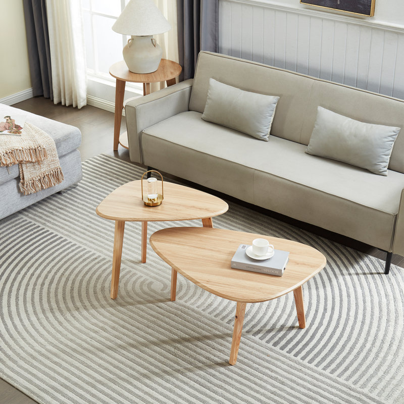 George Oliver Nesting Coffee Table Set of 2 , Natural