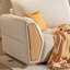 Canapé rond en tissu de style crème moderne-105226175