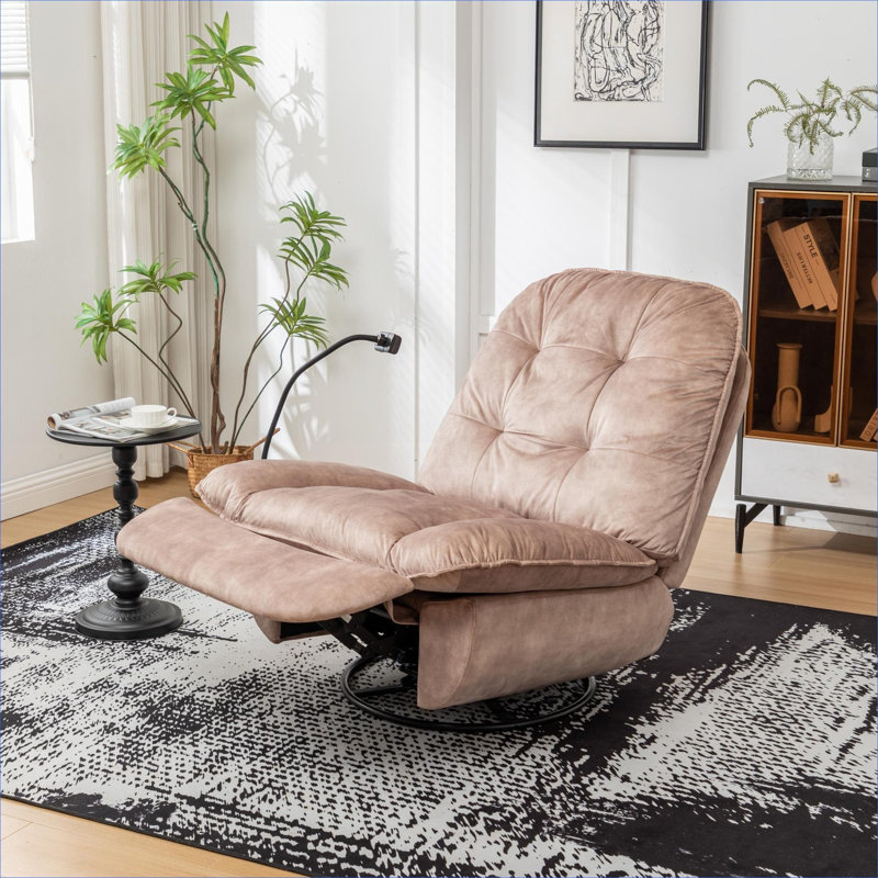 Fauteuil inclinable inclinable (naturel et brun clair)