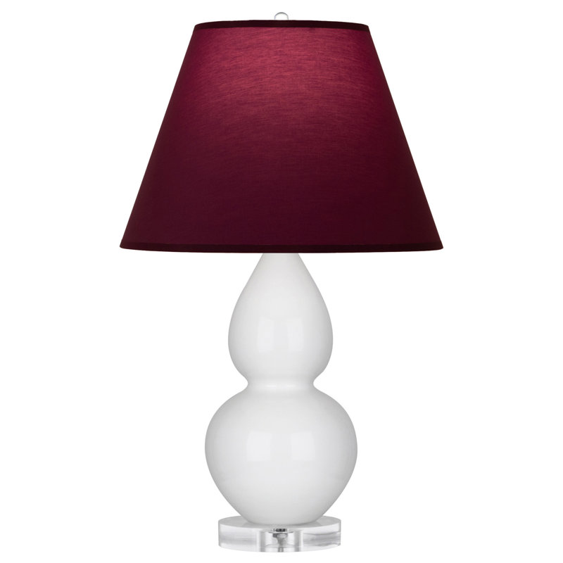 Petite lampe d'appoint à double gourde, Lis, Prune / lavande