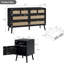 Ensemble de chambre à coucher 3 pièces, commode 6 tiroirs et table de chevet 2 pièces-626742217