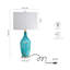 Lampe de table en verre léopard 25,8 po avec base en cristal et ampoule gratuite Autry