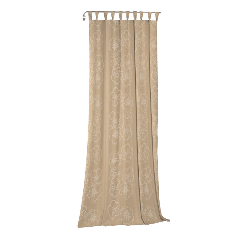 Pasadena Room Darkening Curtain Single Panel, 132 W x 245 D cm, Brown