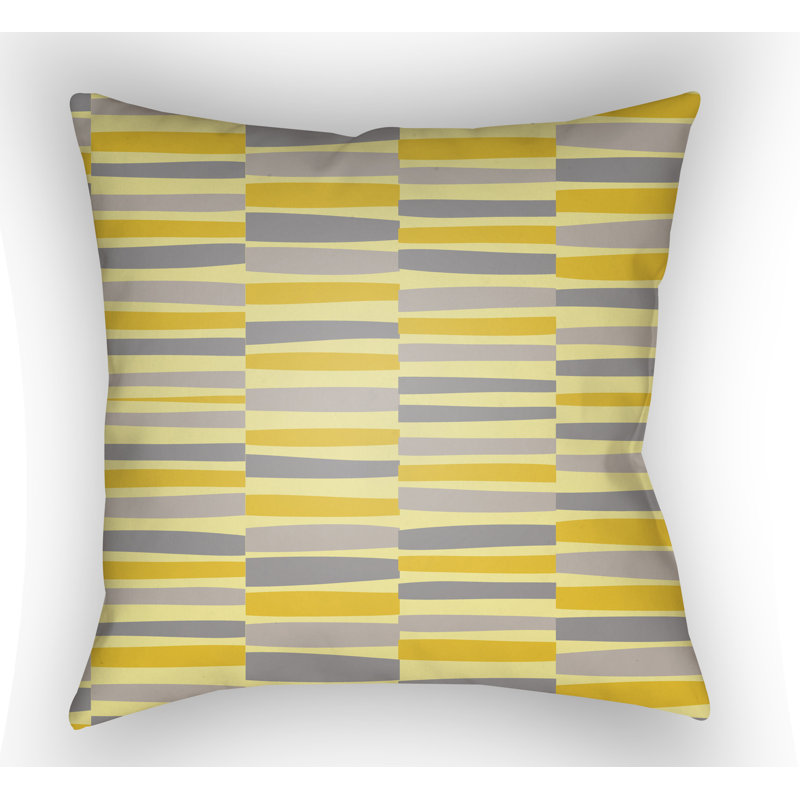 Littles Throw Pillow, 20" H x 20" W x 5" D, Yellow