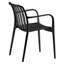 Stacking Patio Black Outdoor Garden Dining Chairs Armchair