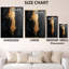 «Gold Rising Through Black II», art abstrait sur toile Glam-132483548-132483545