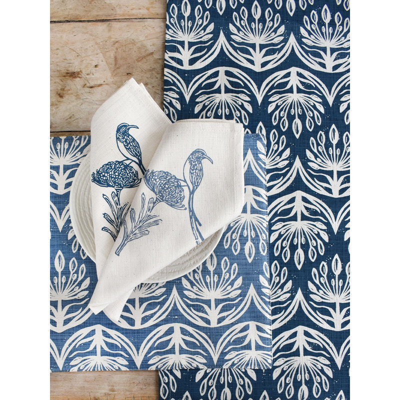 French Home Botanical Table Runner – Indigo, Indigo